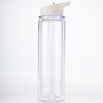 Doppelschichtiger Sequined Handling Wasserflasche, tragbare Sportwasserflasche mit mittlerer Schicht zum Einsetzen RAS Wasserflasche GRS zertifiziert
