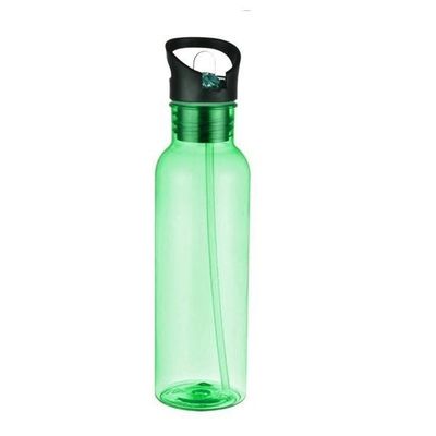 6.8*25,5cm Portable Handle 700ml Großkapazität Custom Tritan Sportflasche Fitnessstudio Wasserflasche mit Strohknopf Staubdichtes Deckendesign
