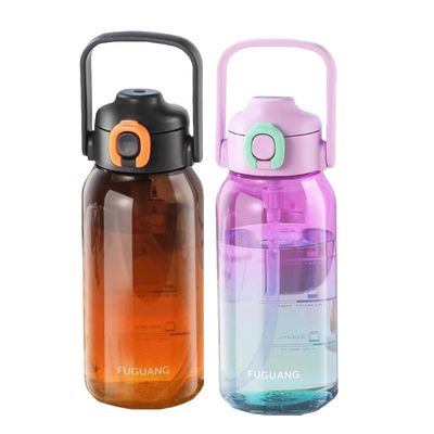 700m 1000ml Plastik-Wasserflasche Großkapazität Portable Outdoor Sport Gradient Farbe Wasserflasche Umweltschutz und Gesundheit