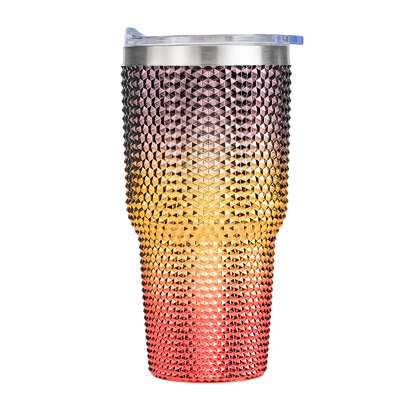 750 ml Lebensmittel-Grad Custom Sparkly Wasserflasche Iriscent eingelegte Diamant Glitter Custom gefüllte Tumbler mit Stroh leicht zu halten und zu reinigen 9.7 * 23.2cm
