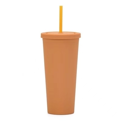 450 ml 650 ml 22 oz Kunststoff-Reisetumbler mit Stroh und Deckel 6 lebendige Farben wiederverwendbar Kunststoff-Kaffeetumbler Öko-freundlich angepasst akzeptabel