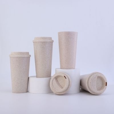 Mode Einzelschicht 580ML PP Weizenhalm Trinkhalm Tasse Weizenfaser Getränke Direkt Trinkbecher