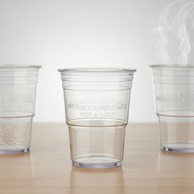 Kunststoff-Tumbler klar geeignet für heiße und kalte Getränke langlebige wiederverwendbare Tasse ideal für kommerzielle Food Service und Veranstaltungen