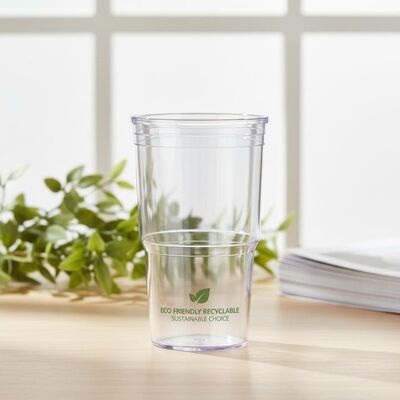 15 Oz Plastik-Tumbler-Zylinder Umweltfreundliches recycelbares Material geeignet für nachhaltige Unternehmen